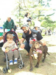 Bubba and his new family came to the SPCA of Westchester's Walkathon!