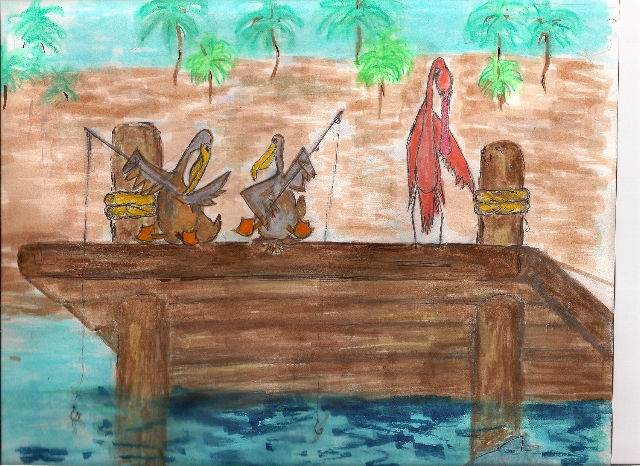 Stubby Goes Fishing With His Friends